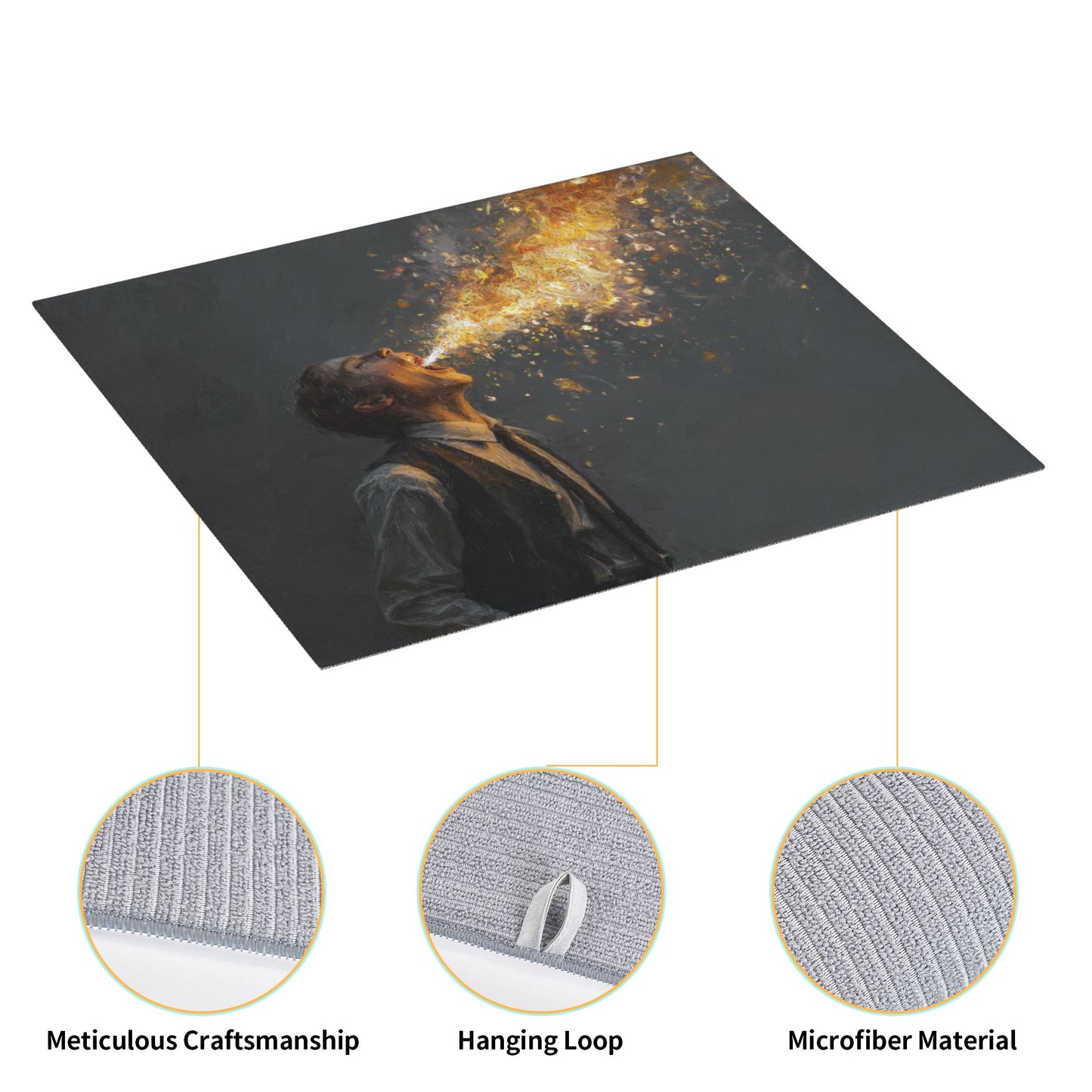2-pack Water-Absorbent Kitchen Drying Mat β Anti-Slip Microfiber Dish Mat for Countertops β Fast Drying & Foldable β Artistic Design β 18x16 Inches