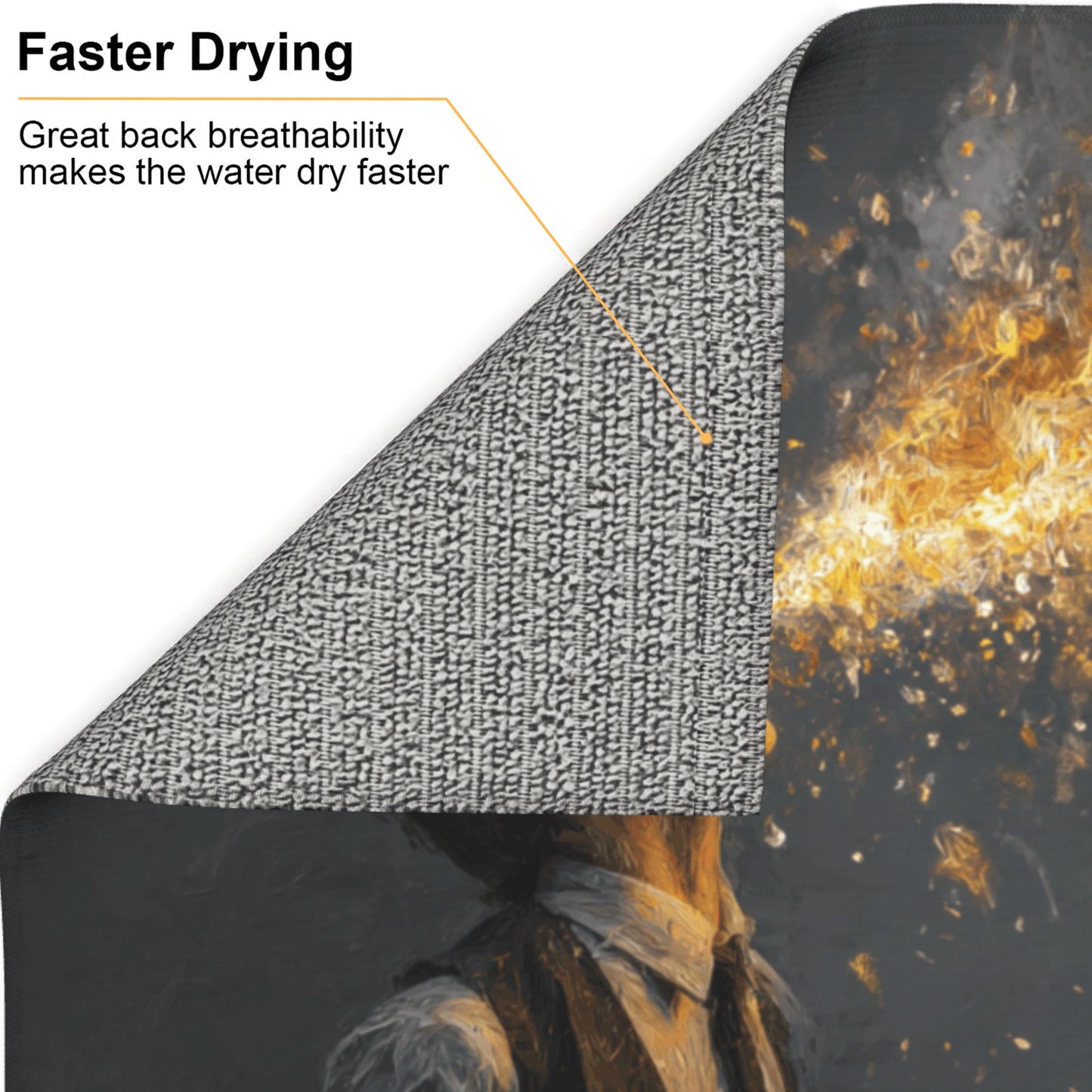 2-pack Water-Absorbent Kitchen Drying Mat β Anti-Slip Microfiber Dish Mat for Countertops β Fast Drying & Foldable β Artistic Design β 18x16 Inches