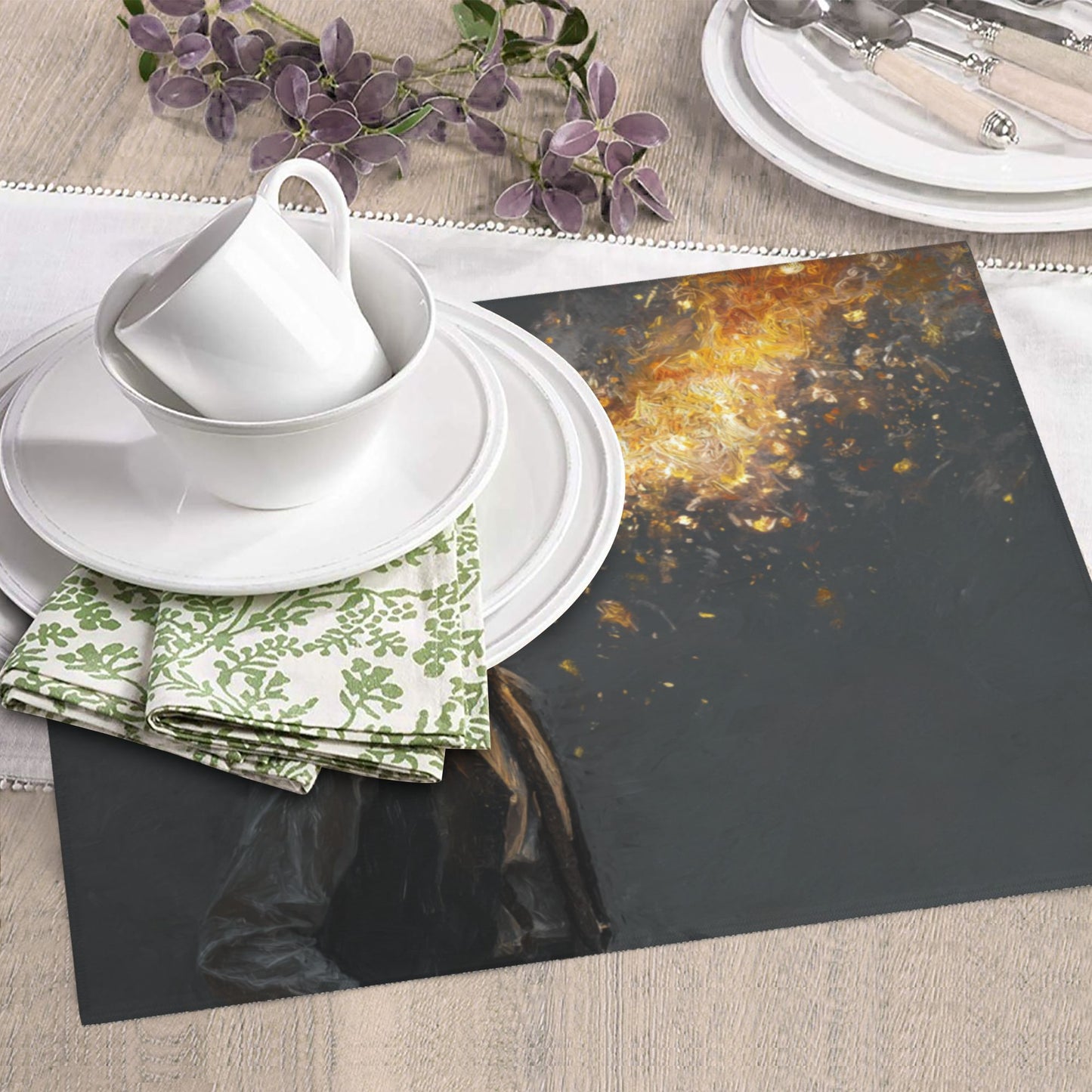 2-pack Water-Absorbent Kitchen Drying Mat β Anti-Slip Microfiber Dish Mat for Countertops β Fast Drying & Foldable β Artistic Design β 18x16 Inches