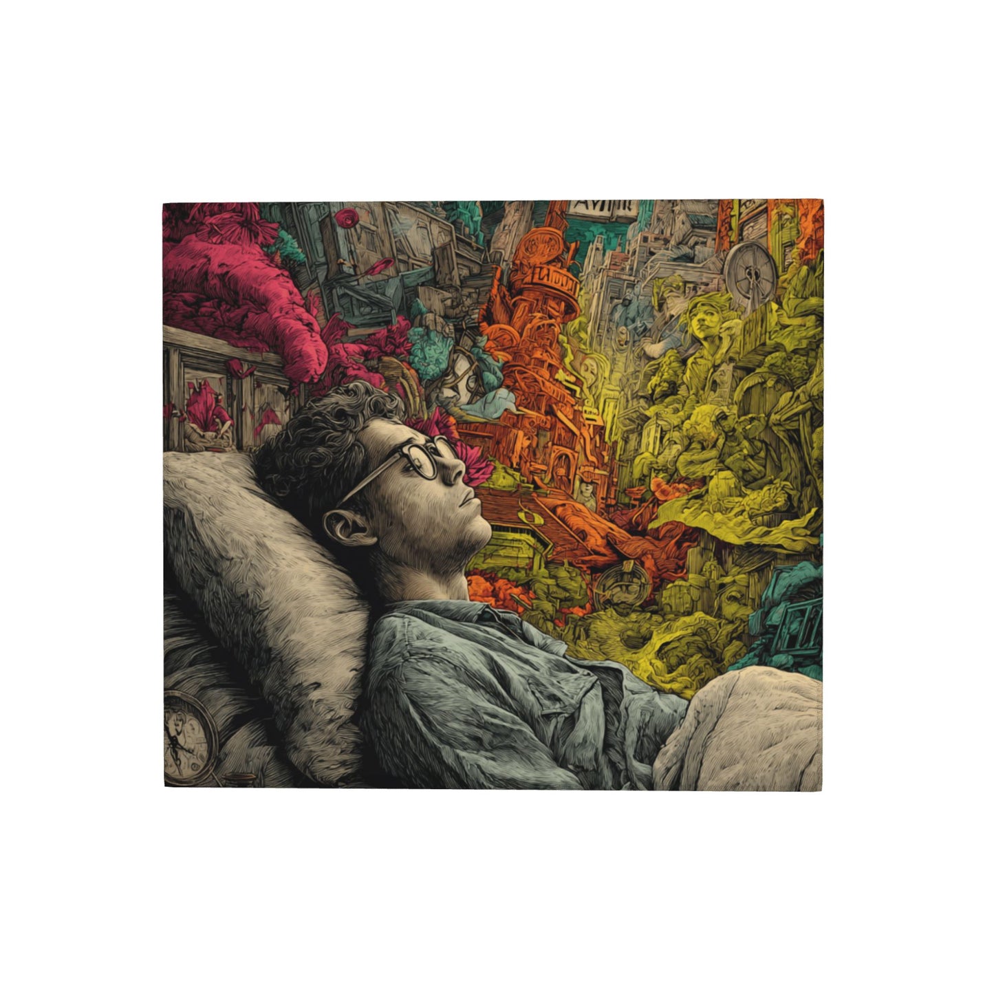 2-Pack Absorbent Dish Drying Mats β Non-Slip Fast-Dry Kitchen Counter Mats β Foldable & Machine Washable β Dream-Inspired Surreal Art Print β 18 x 16 Inches