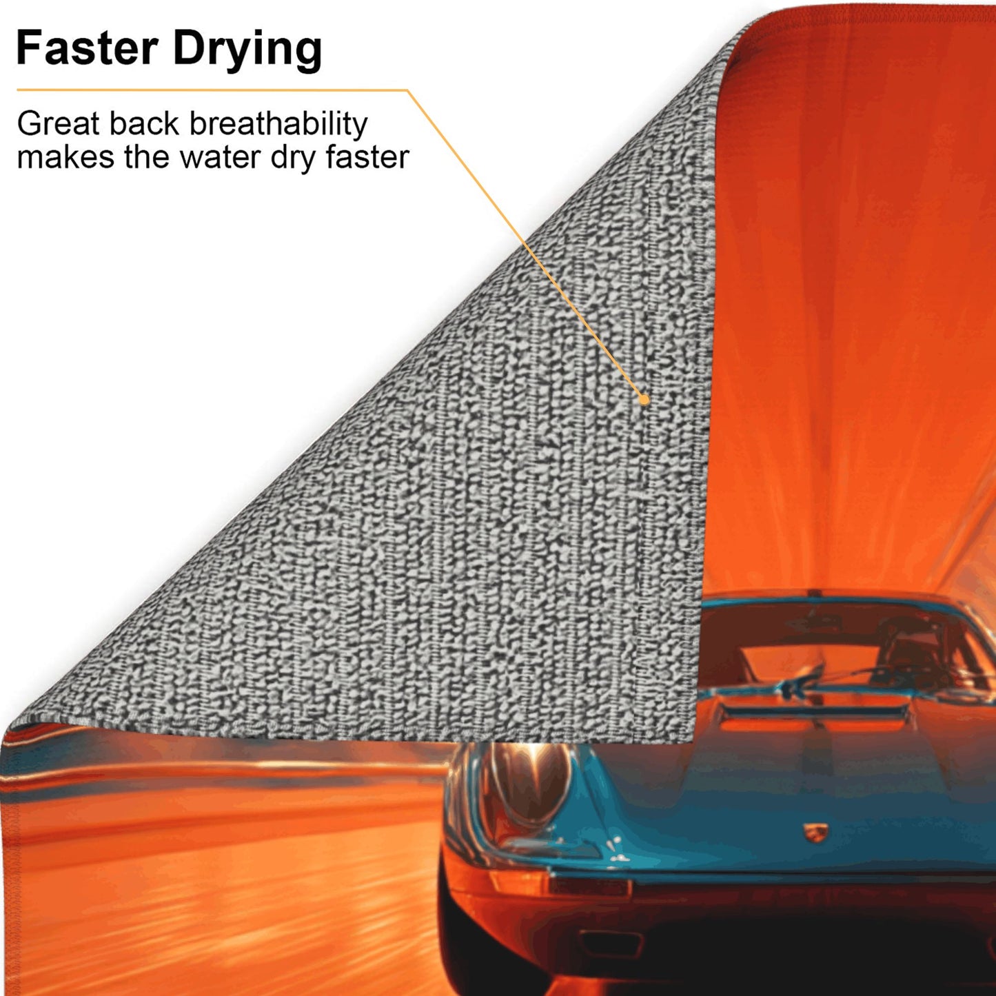 2-Pack Absorbent Kitchen Counter Drying Mats ā Racing Car in Tunnel Design ā Fast-Dry with Hanging Loop ā 18x16 in ā Non-Slip Backing